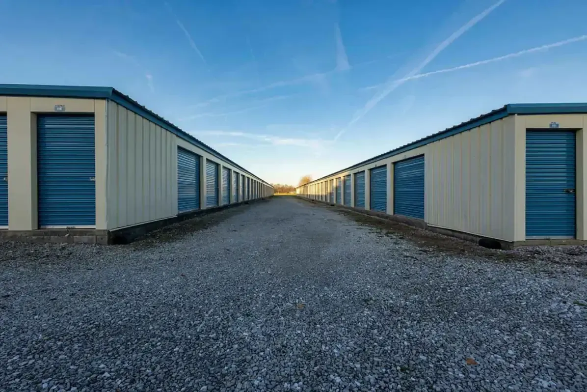Two storage buildings at the New Castle facility.