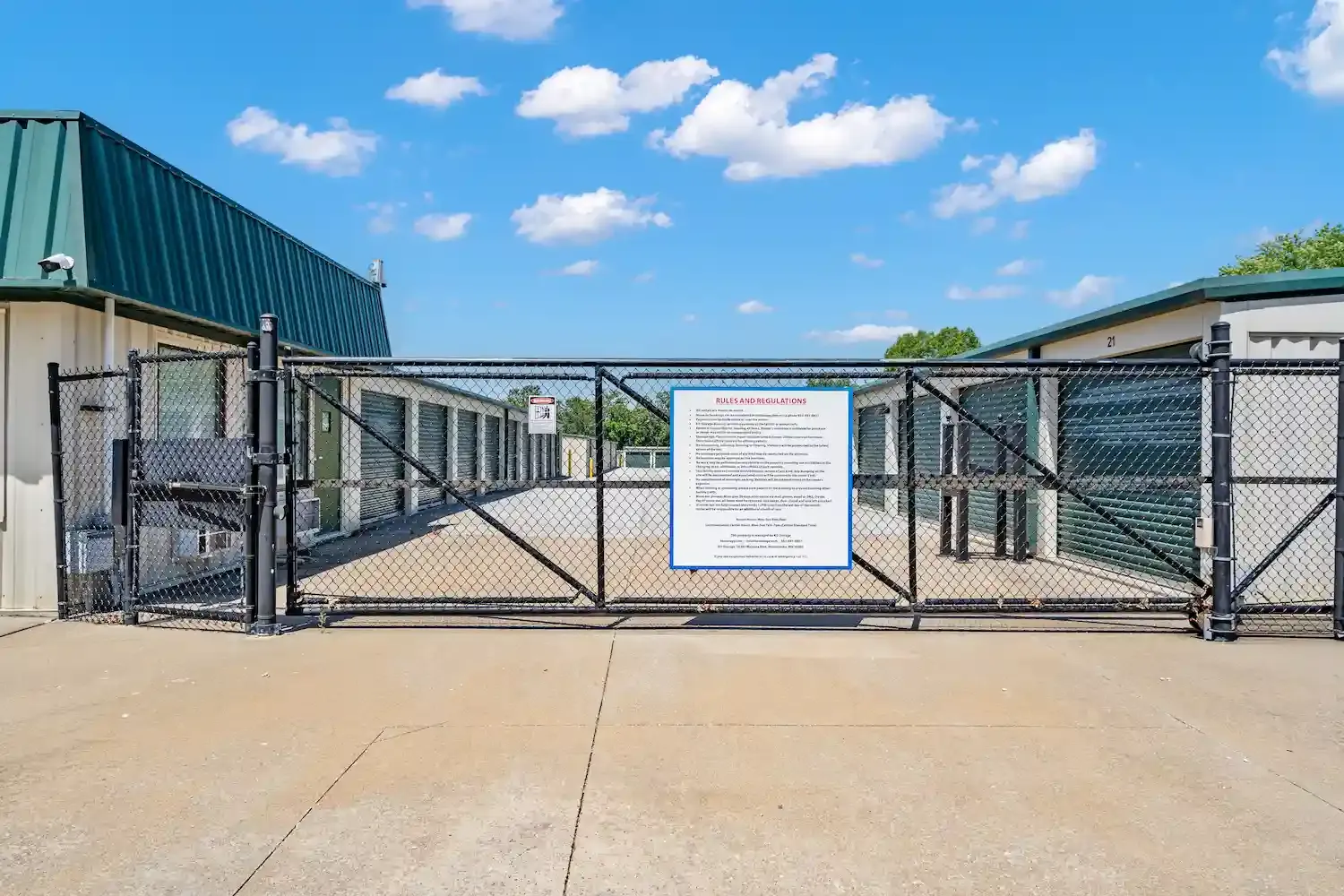 The gate at the Nixa 40th facility.